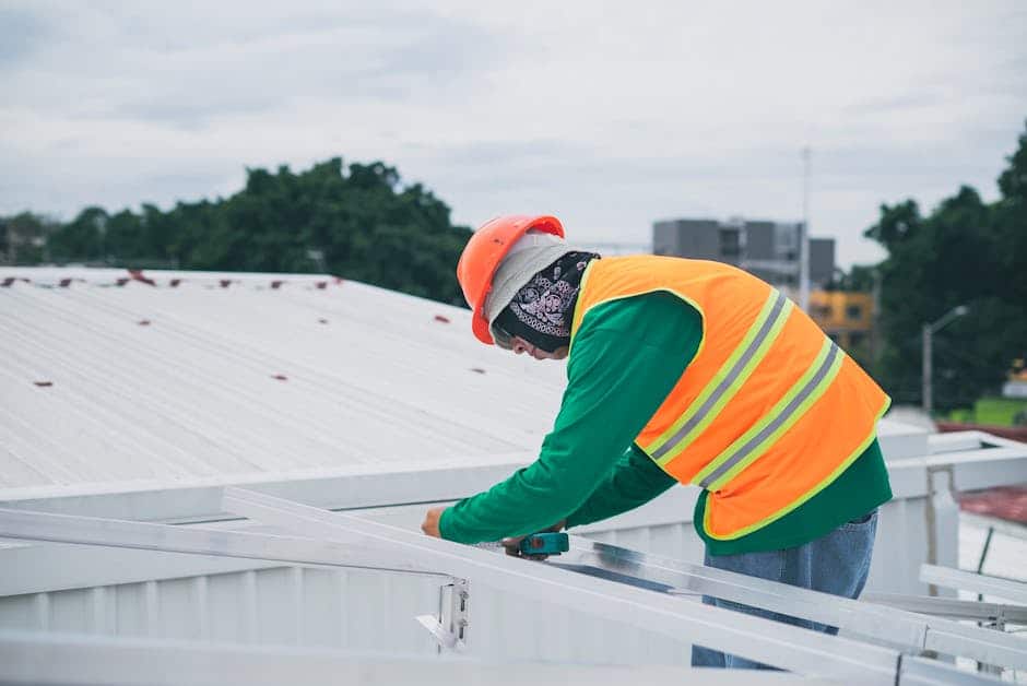 Metal roof installation