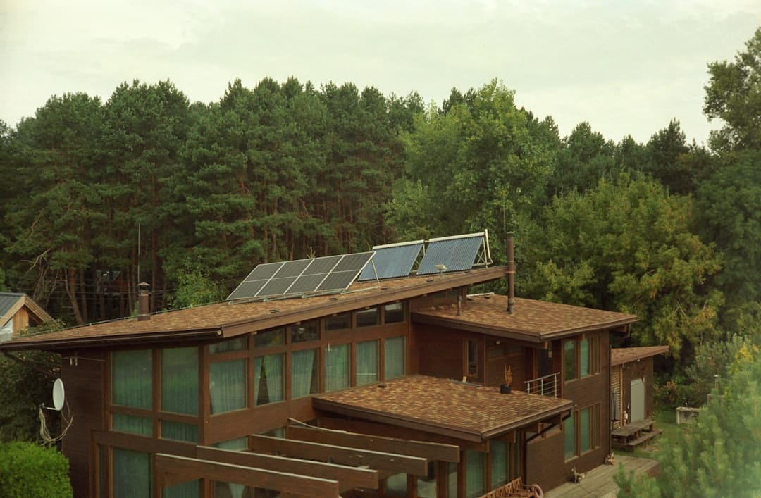 new roof with solar panels
