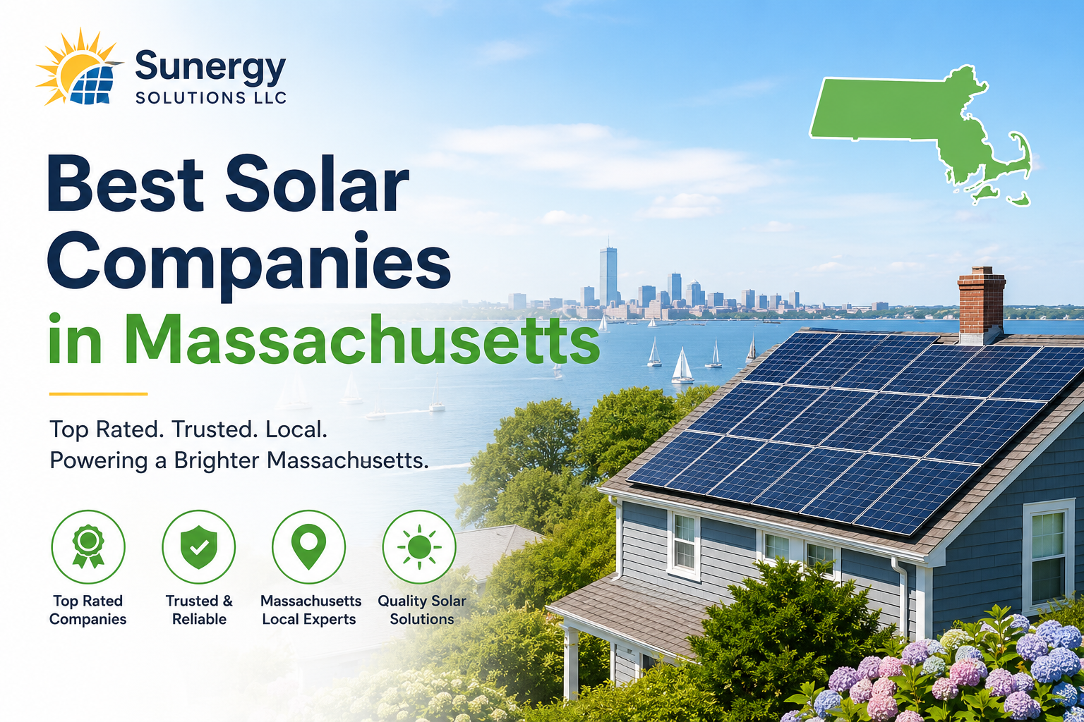 SunergySolutionsLLC.com provides the very best solar installation services in all of Massachusetts. Ask For "Jerry" for an additional sicount today!