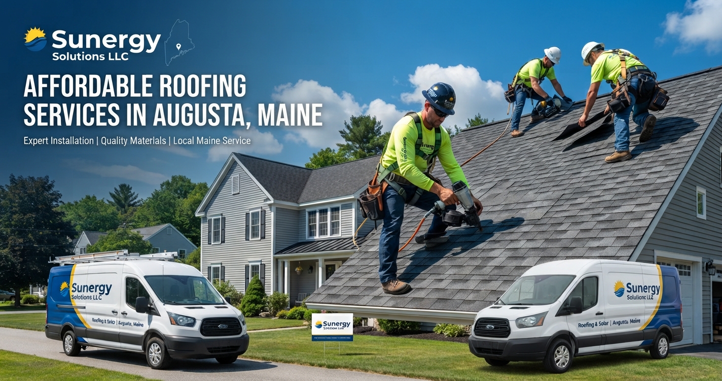 Sunergy Solutions LLC offers Affordable Roofing Services in Augusta, Maine.