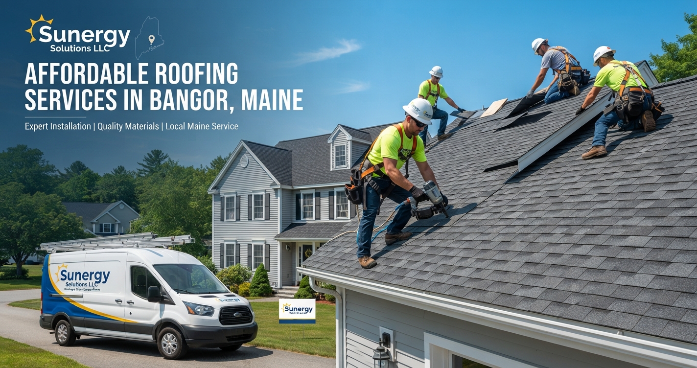 Sunergy Solutions LLC offers Affordable Roofing Services in Bangor Maine.