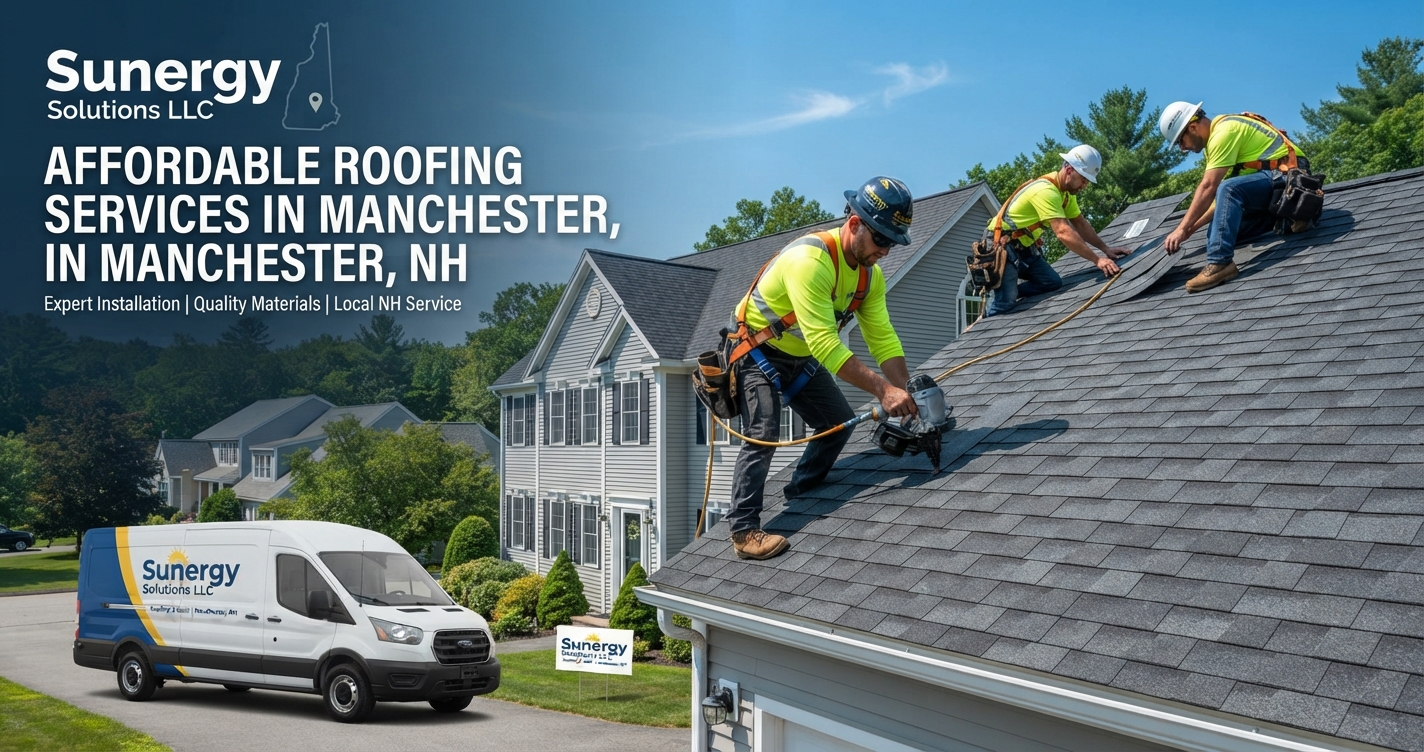 Sunergy Solutions LLC offer the best Affordable Roofing Services in Manchester, NH.