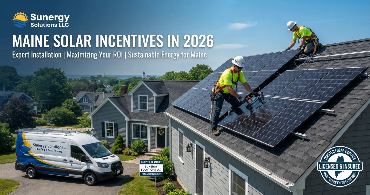 Sunergy Solutions LLC offers Maine Solar Incentives in 2026.