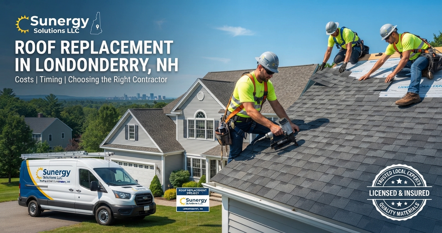 Sunergy Solutions LLC offers Roof Replacement in Londonderry.